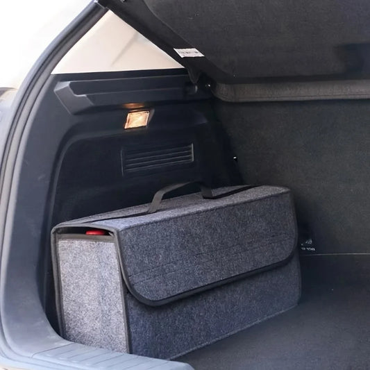 Foldable Car Trunk Organizer – Anti-Slip Felt Storage Box