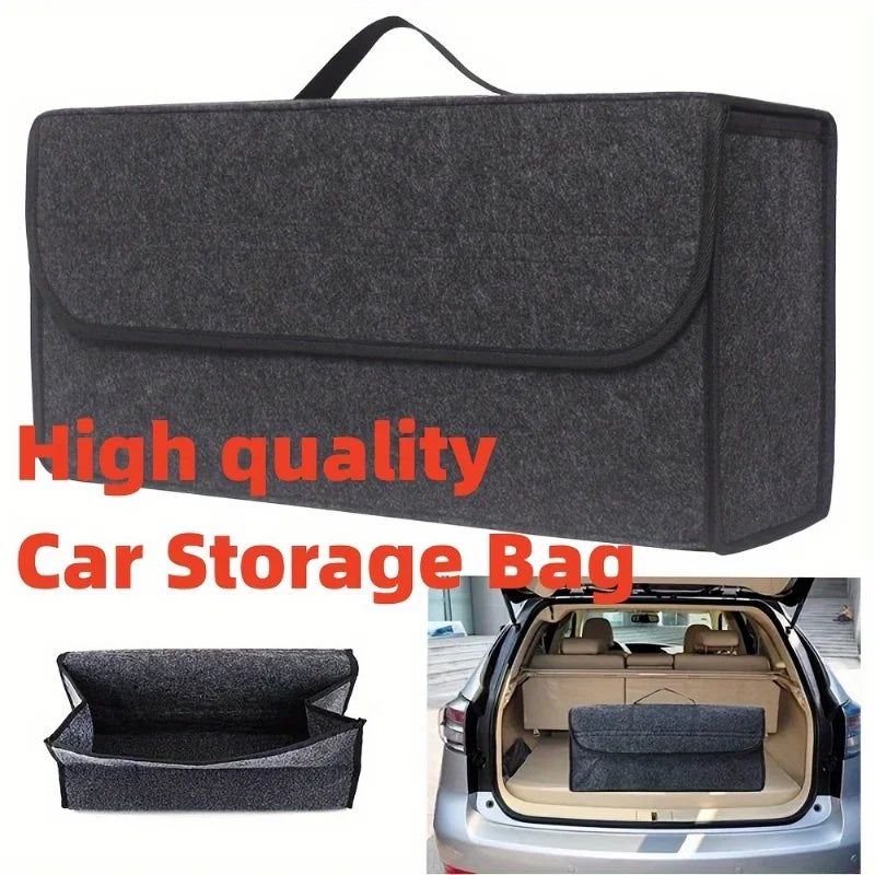 Foldable Car Trunk Organizer – Anti-Slip Felt Storage Box