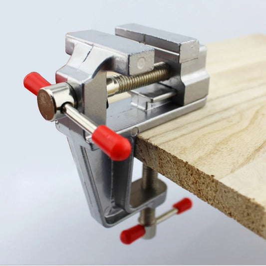 Mini Aluminum Table Vise – Clamp-On Hobby & Craft Tool (3.5")