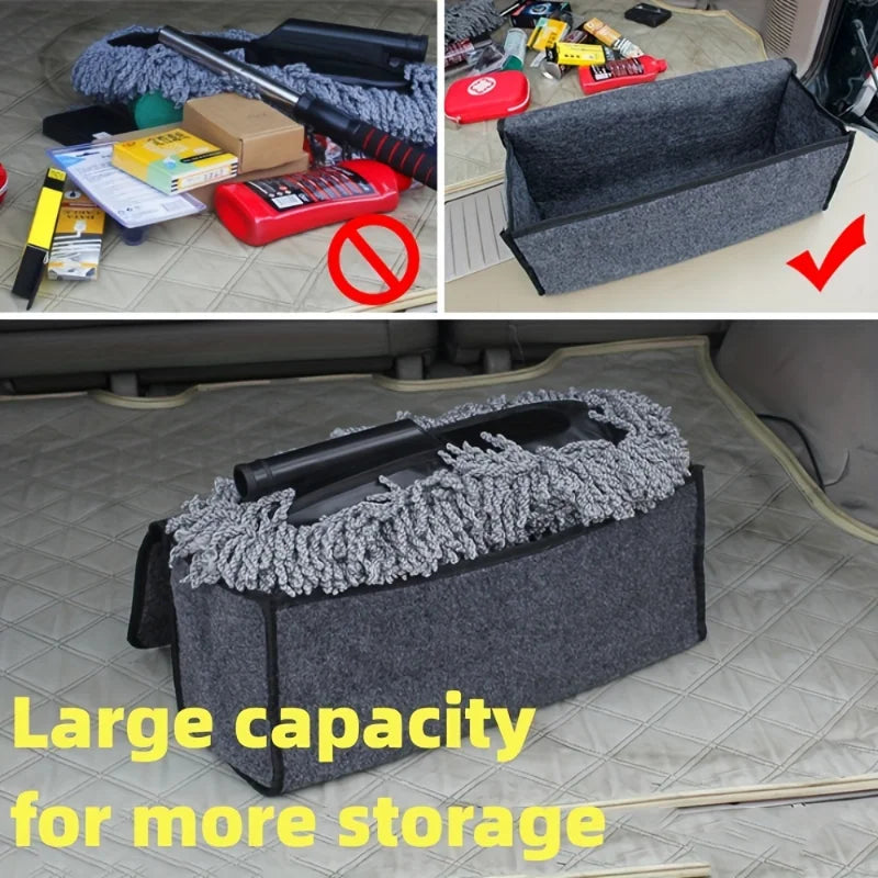 Foldable Car Trunk Organizer – Anti-Slip Felt Storage Box